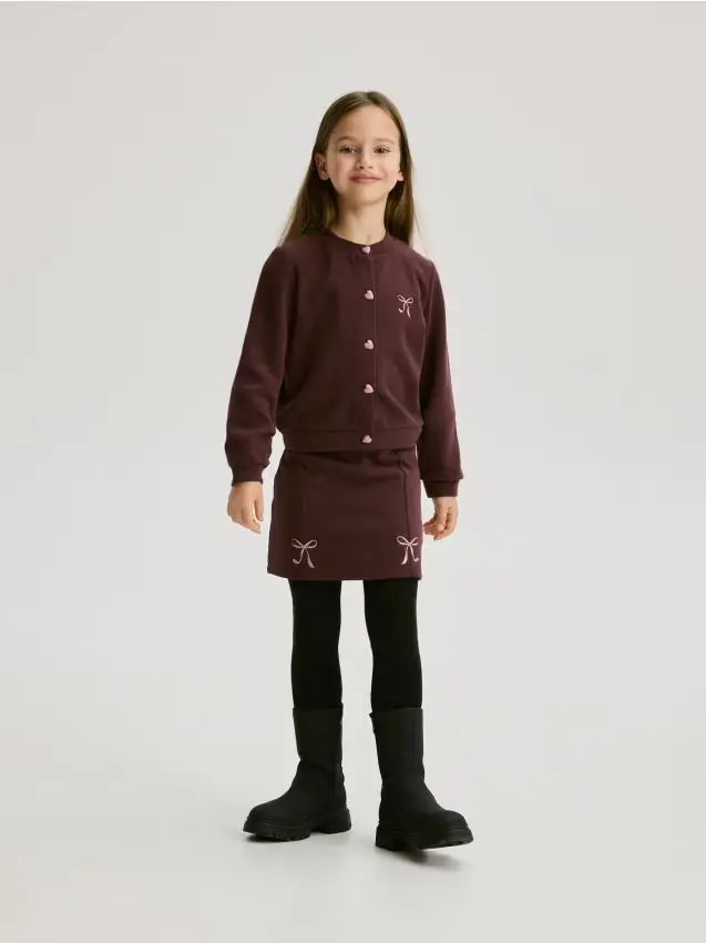 Completo in maglia - marrone scuro