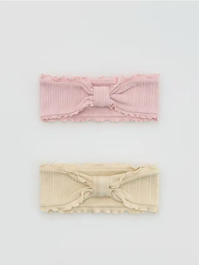 Confezione da 2 fasce per capelli in cotone - multicolore