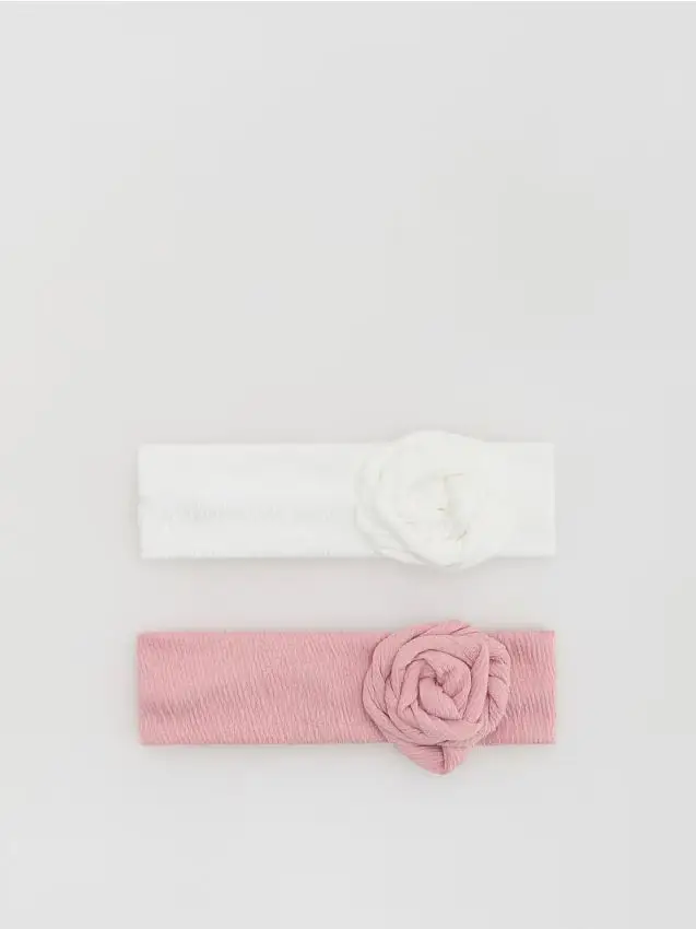 Confezione da 2 fasce per capelli in cotone - multicolore