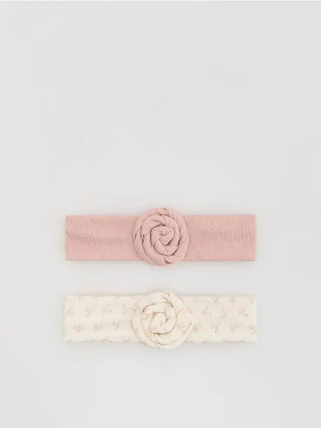 Confezione da 2 fasce per capelli in cotone - multicolore