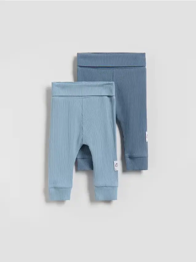 Confezione da 2 leggings in cotone - blu scuro