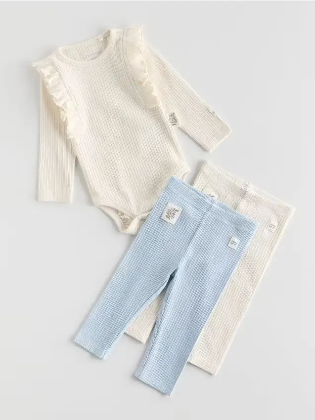 Confezione da 2 leggings in cotone - multicolore