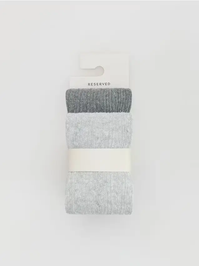 Confezione da 2 paia di collant - grigio chiaro