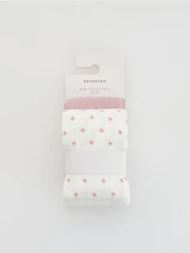 Confezione da 2 paia di collant - rosa cipria