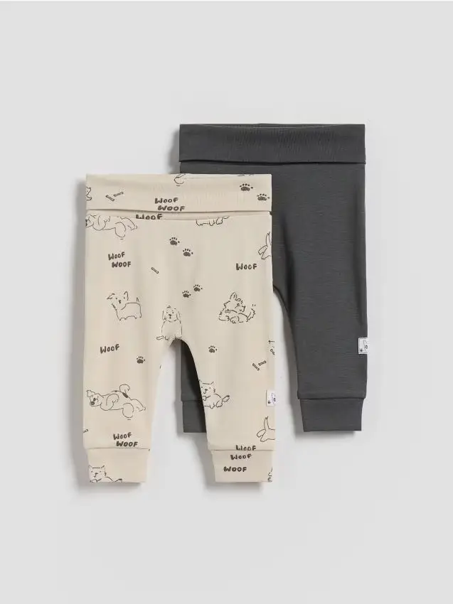 Confezione da 2 paia di pantaloni in cotone - beige