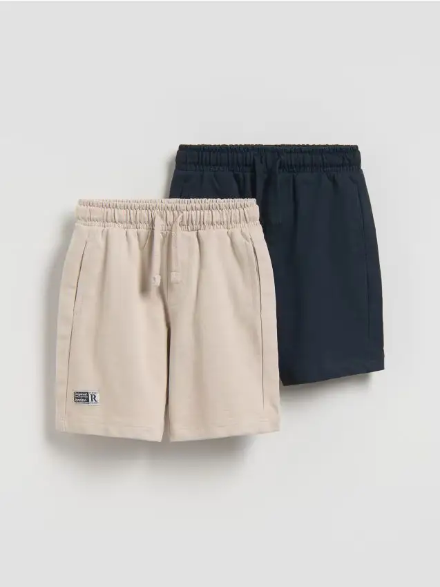 Confezione da 2 pantaloncini in cotone - blu scuro