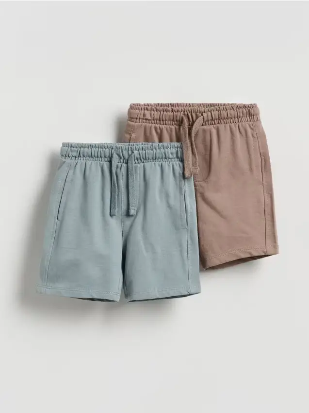 Confezione da 2 pantaloncini in cotone - marrone scuro