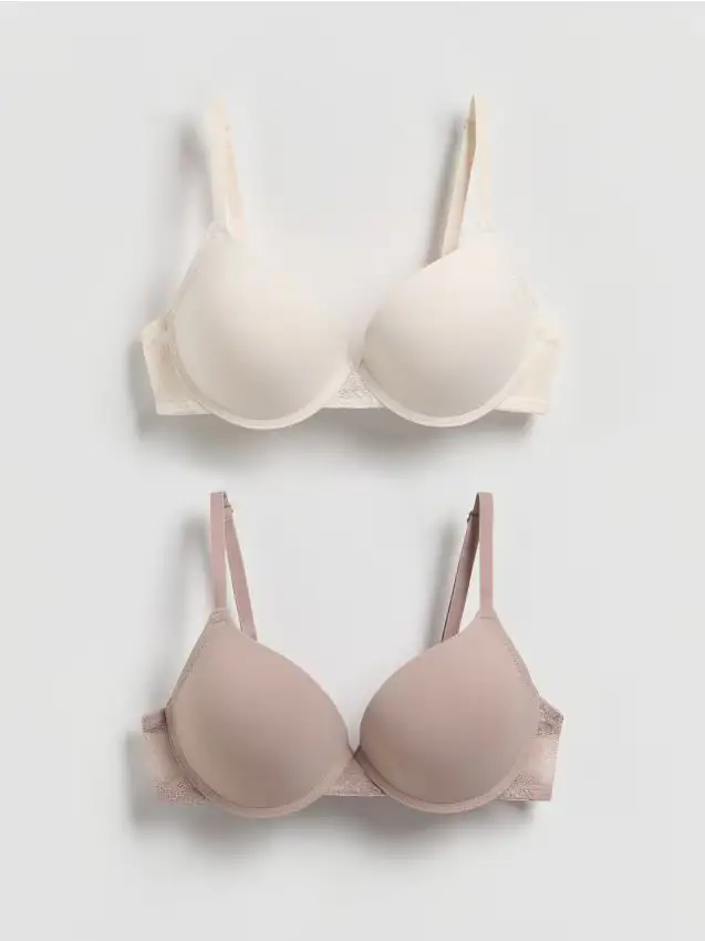Confezione da 2 reggiseni push-up - caffè