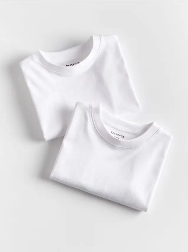 Confezione da 2 t-shirt in cotone - bianco
