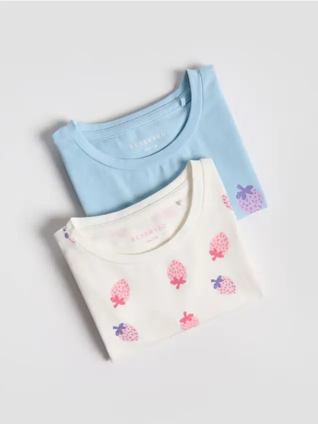 Confezione da 2 t-shirt in cotone - multicolore