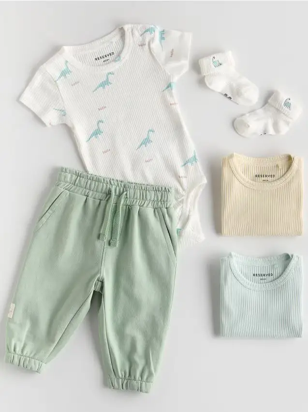 Confezione da 3 body in cotone - nude