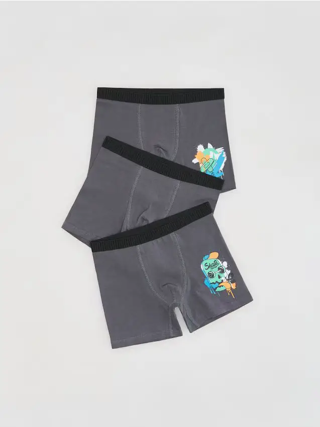 Confezione da 3 boxer in misto cotone - indaco