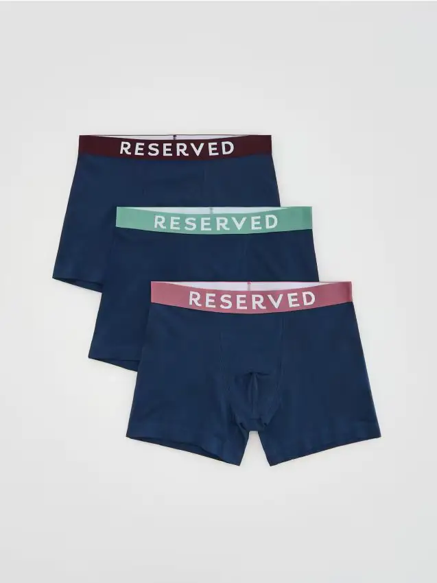 Confezione da 3 paia di boxer long - blu scuro