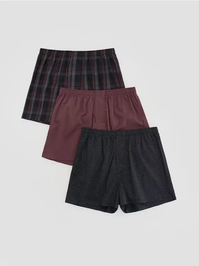 Confezione da 3 paia di boxer loose - maroon