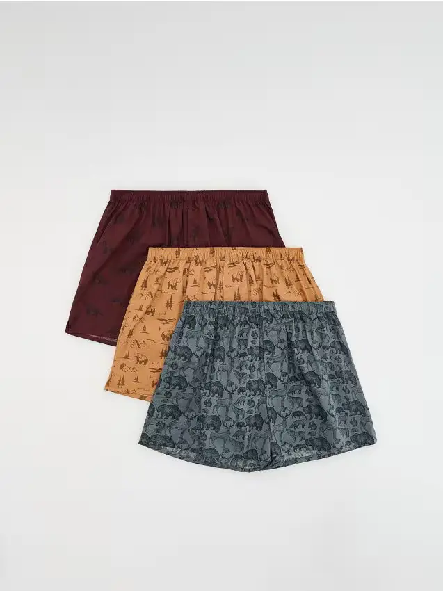 Confezione da 3 paia di boxer loose - maroon