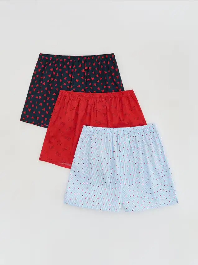 Confezione da 3 paia di boxer loose - rosso