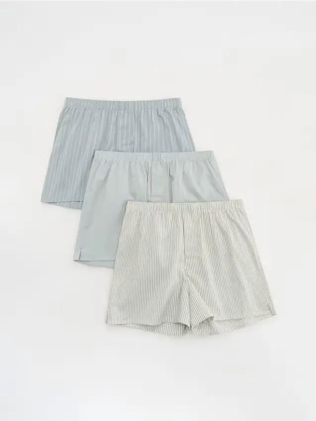 Confezione da 3 paia di boxer loose - verde pallido