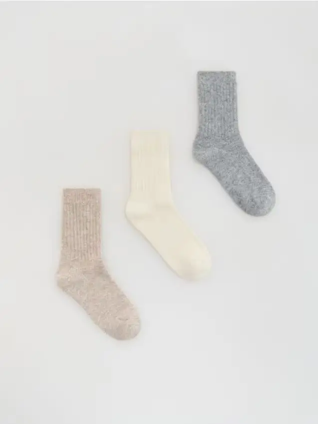 Confezione da 3 paia di calze - beige