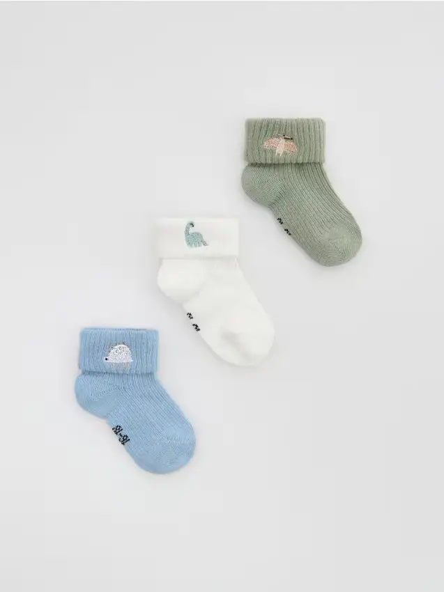 Confezione da 3 paia di calze - verde pallido