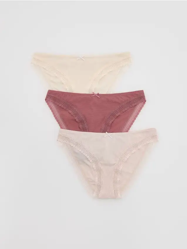 Confezione da 3 paia di slip - rosa pastello