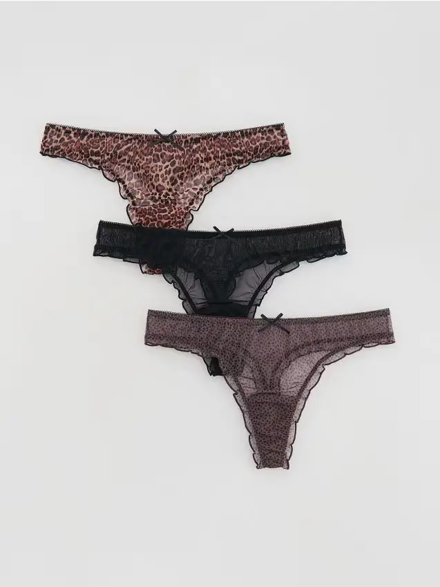 Confezione da 3 perizomi - marrone