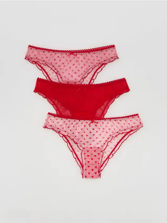 Reserved Confezione da 3 slip a rete - rosa pastello