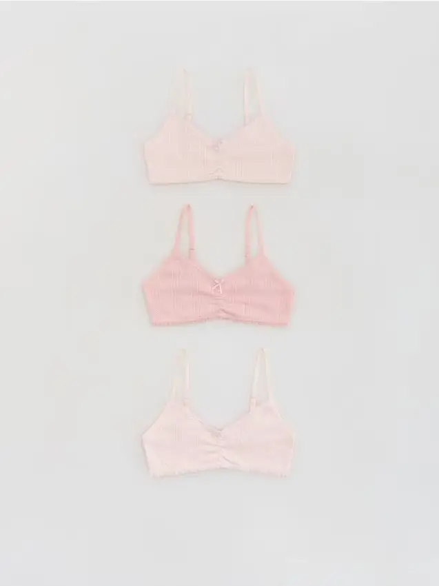 Confezione da 3 top intimo con spalline - rosa cipria