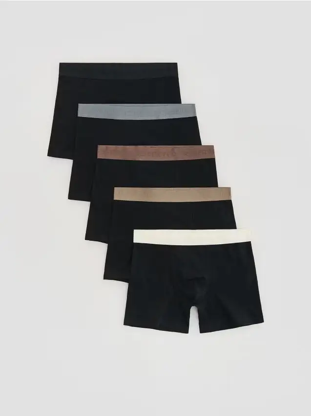 Confezione da 5 paia di boxer long - nero