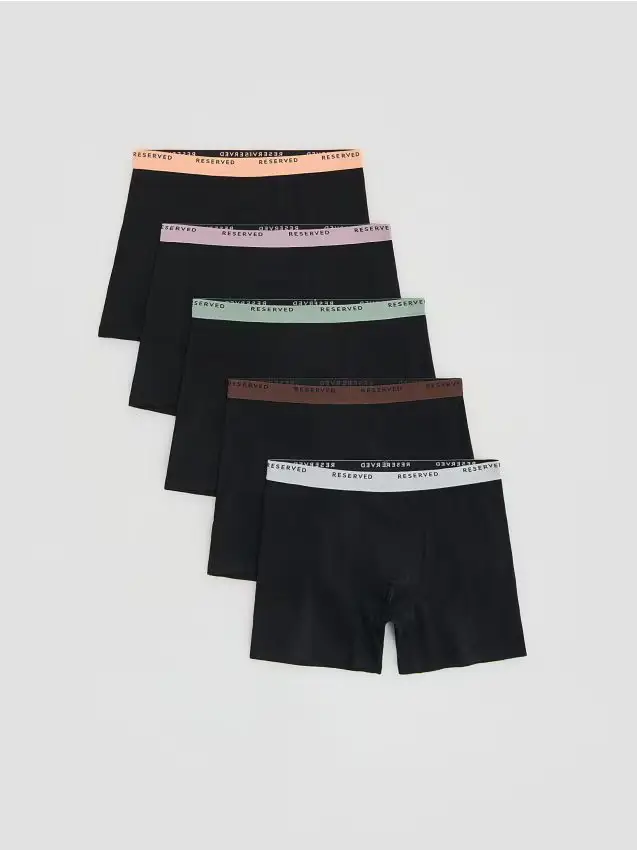 Confezione da 5 paia di boxer long - nero
