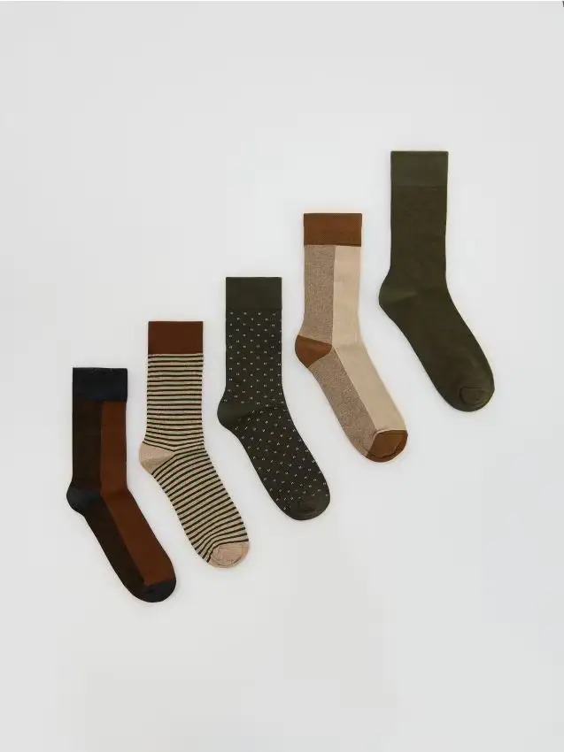 Confezione da 5 paia di calze - beige