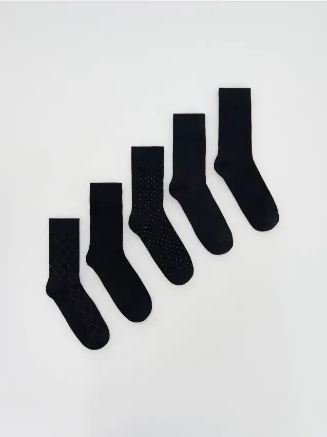 Confezione da 5 paia di calze - blu scuro