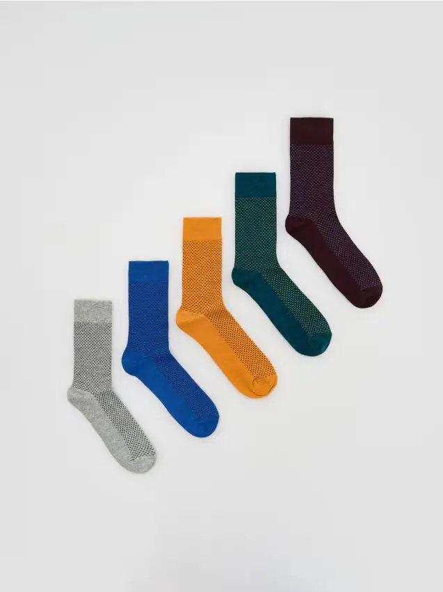 Confezione da 5 paia di calze - maroon