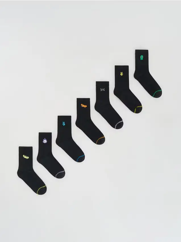 Confezione da 7 paia di calze - nero