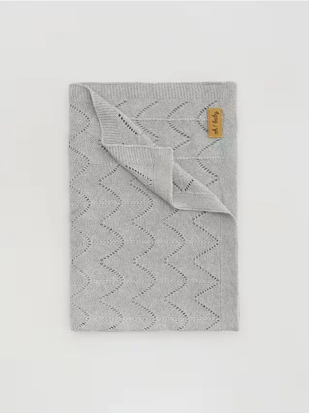 Coperta in cotone - grigio chiaro