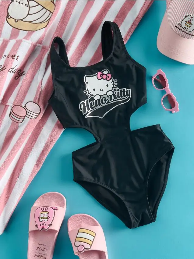 Costume intero Hello Kitty - nero