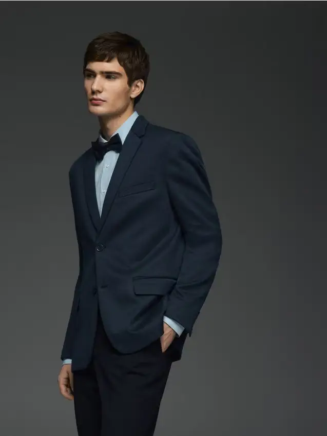 Cravatta a farfalla classica - blu scuro