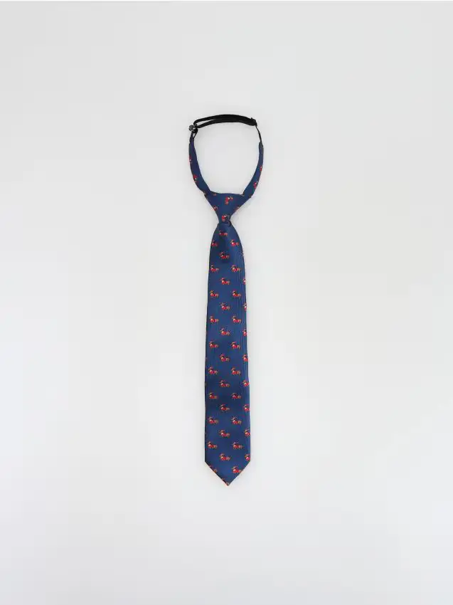 Cravatta natalizia - blu scuro