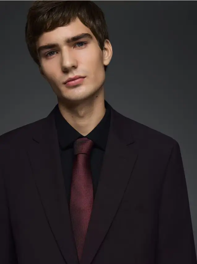 Cravatta slim - malva