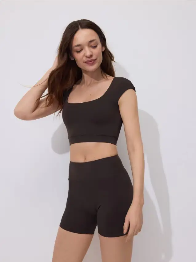 Crop top - marrone scuro