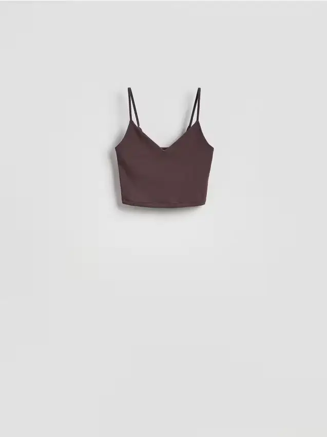 Crop top - marrone scuro