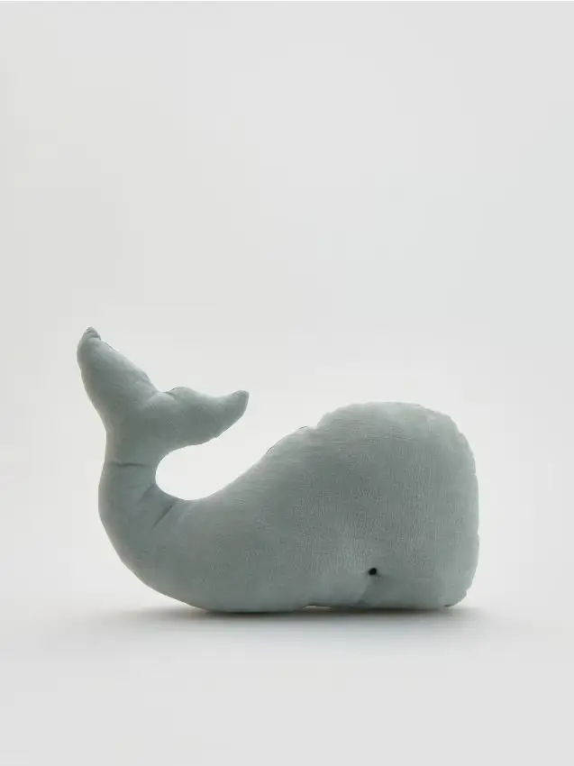 Cuscino a forma di balena - verde petrolio