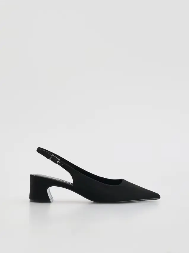 Décolleté con tallone aperto - nero