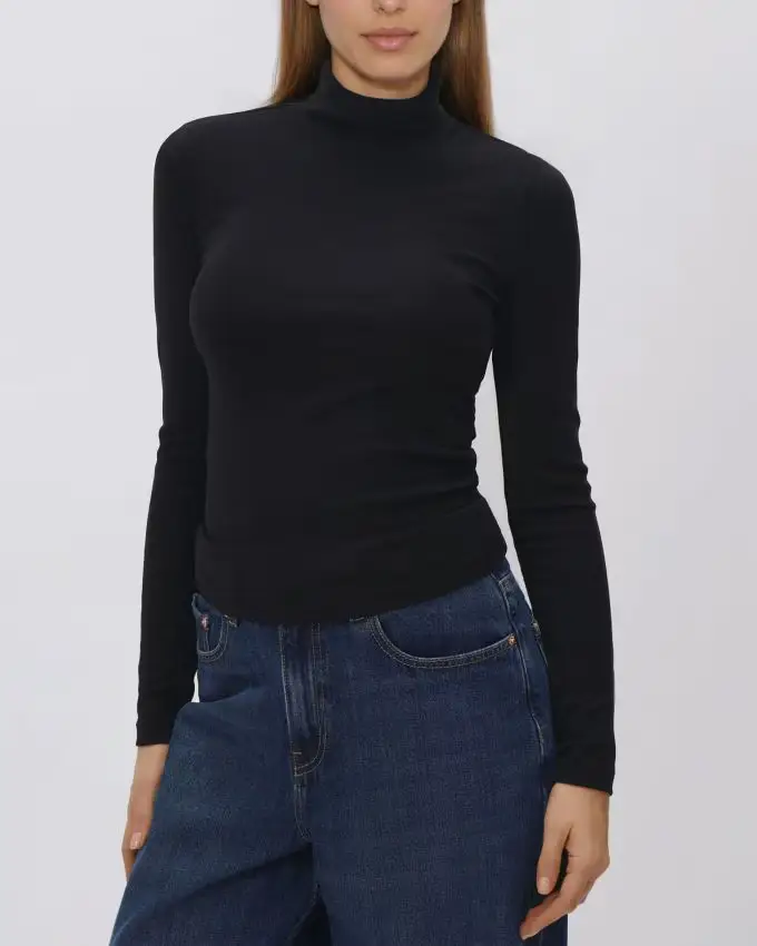 Dolcevita a maniche lunghe - nero