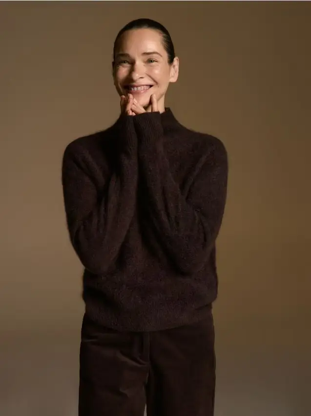 Dolcevita in cashmere - marrone scuro