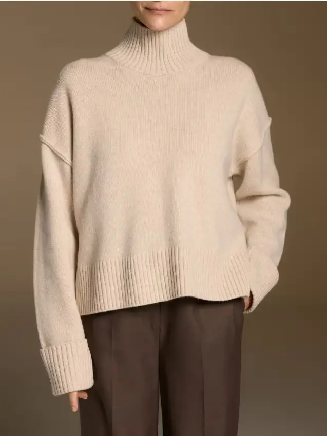 Dolcevita in lana - beige