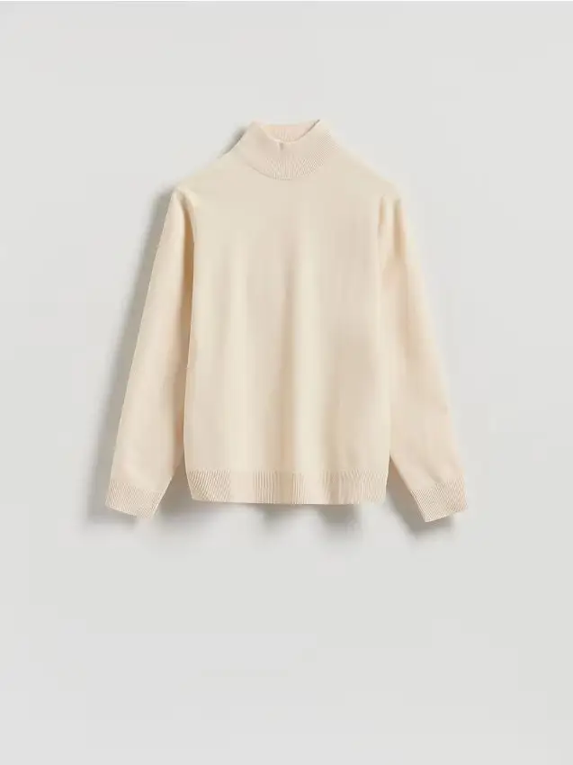 Dolcevita in maglia liscia - nude