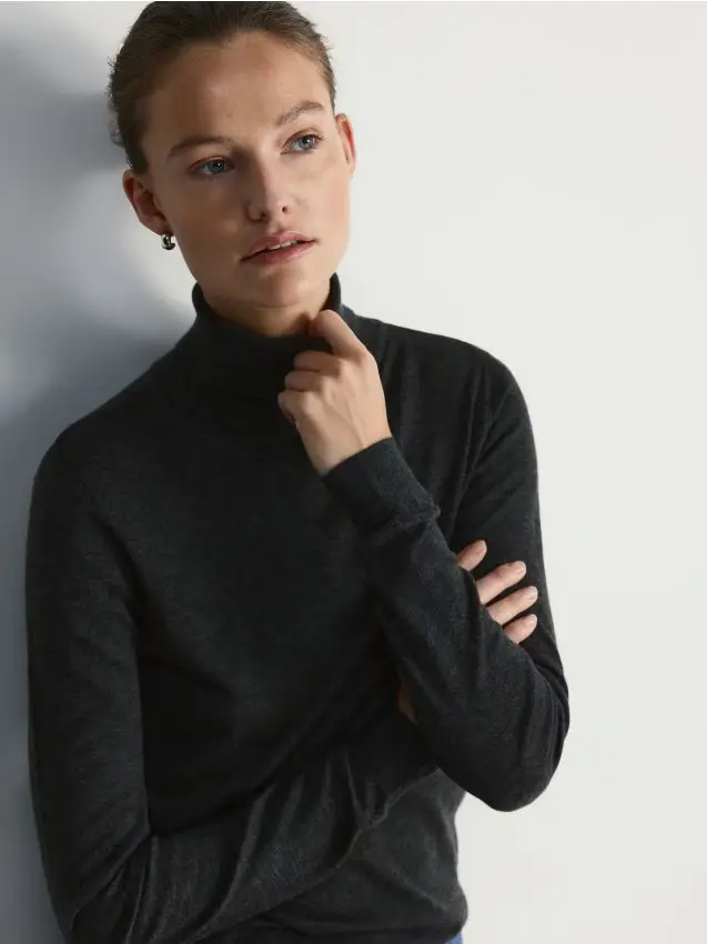 Dolcevita in misto lana - grigio scuro