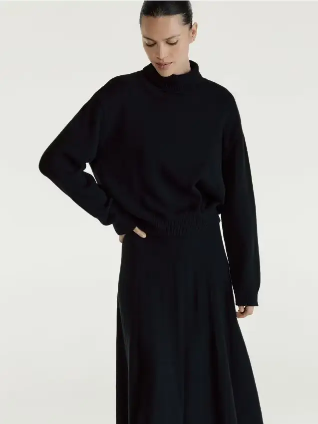 Dolcevita in misto lana - nero