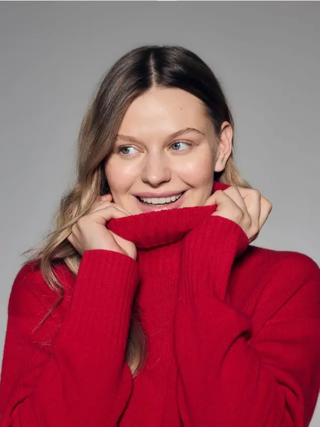 Dolcevita in misto lana - rosso