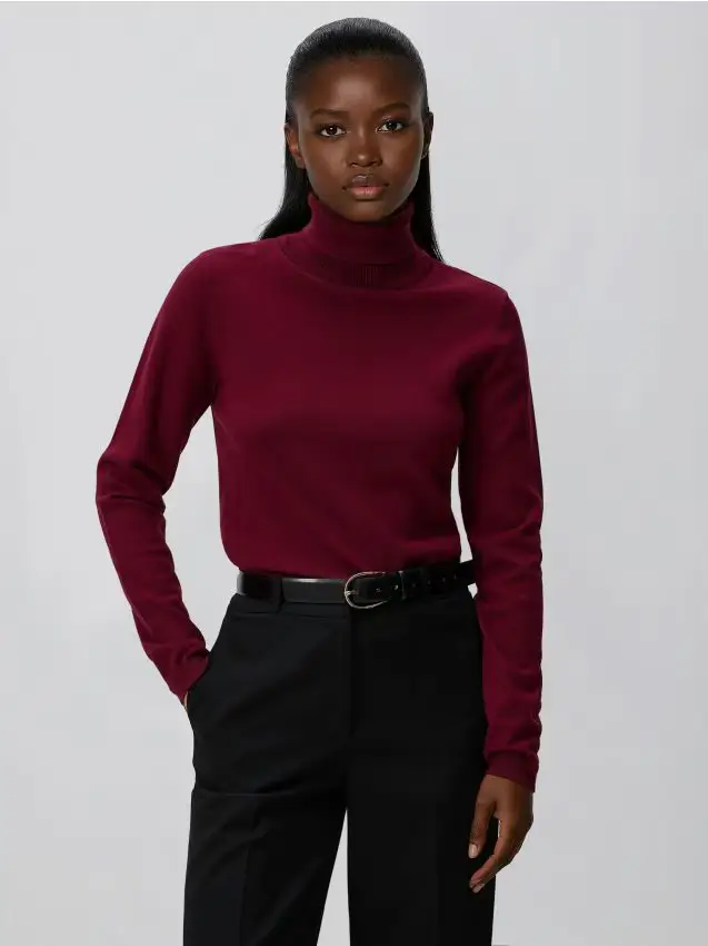 Dolcevita in misto viscosa - maroon